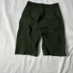 Women's Dark Green Scrunch Shorts
